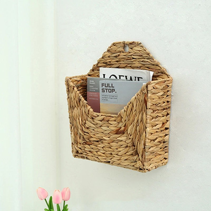 Wall Mounted Hanging Magazine Documents Woven Storage Basket