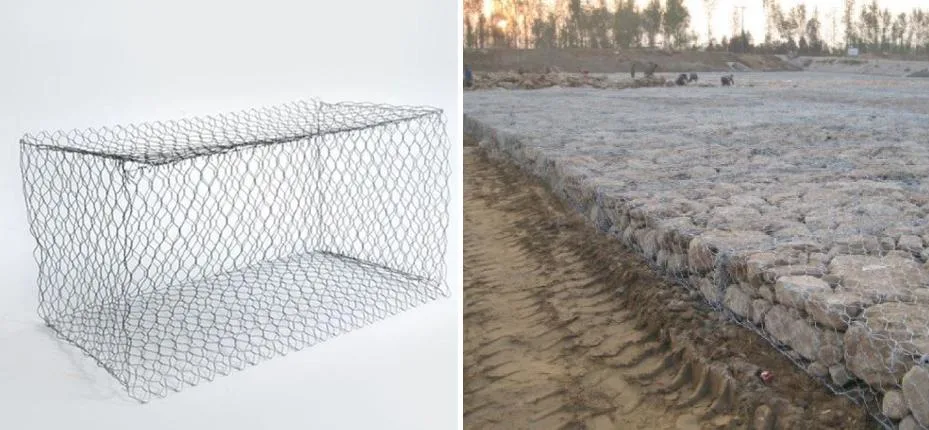 2.7mm Diameter Hexagonal Wire Mesh Woven Gabion Baskets